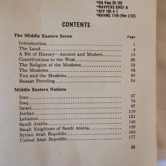 Vintage, A Pocket Guide To The Middle East, 1957, DOD Army Travel Guide - Picture 4 of 8